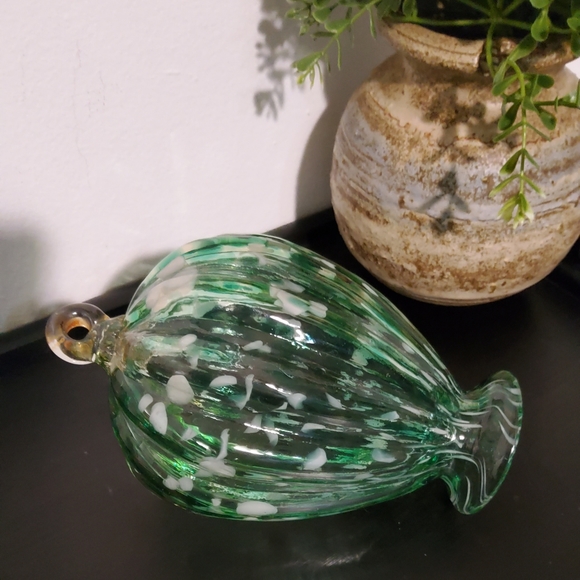 Vintage Hand Blown Hummingbird Feeder - Picture 4 of 5